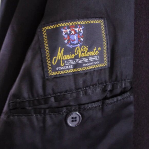 Mario Valente Italy Wool Cashmere Brown Men's Trench Coat Size: 36 - Picture 6 of 9